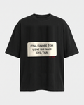 Itna Ignore oversized black tee front