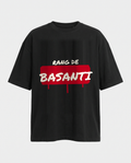 Rang De Basanti oversized black tee front