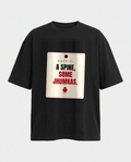 A Spine Some Jhumkas oversized black tee front