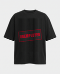 Unemployed oversized black tee front